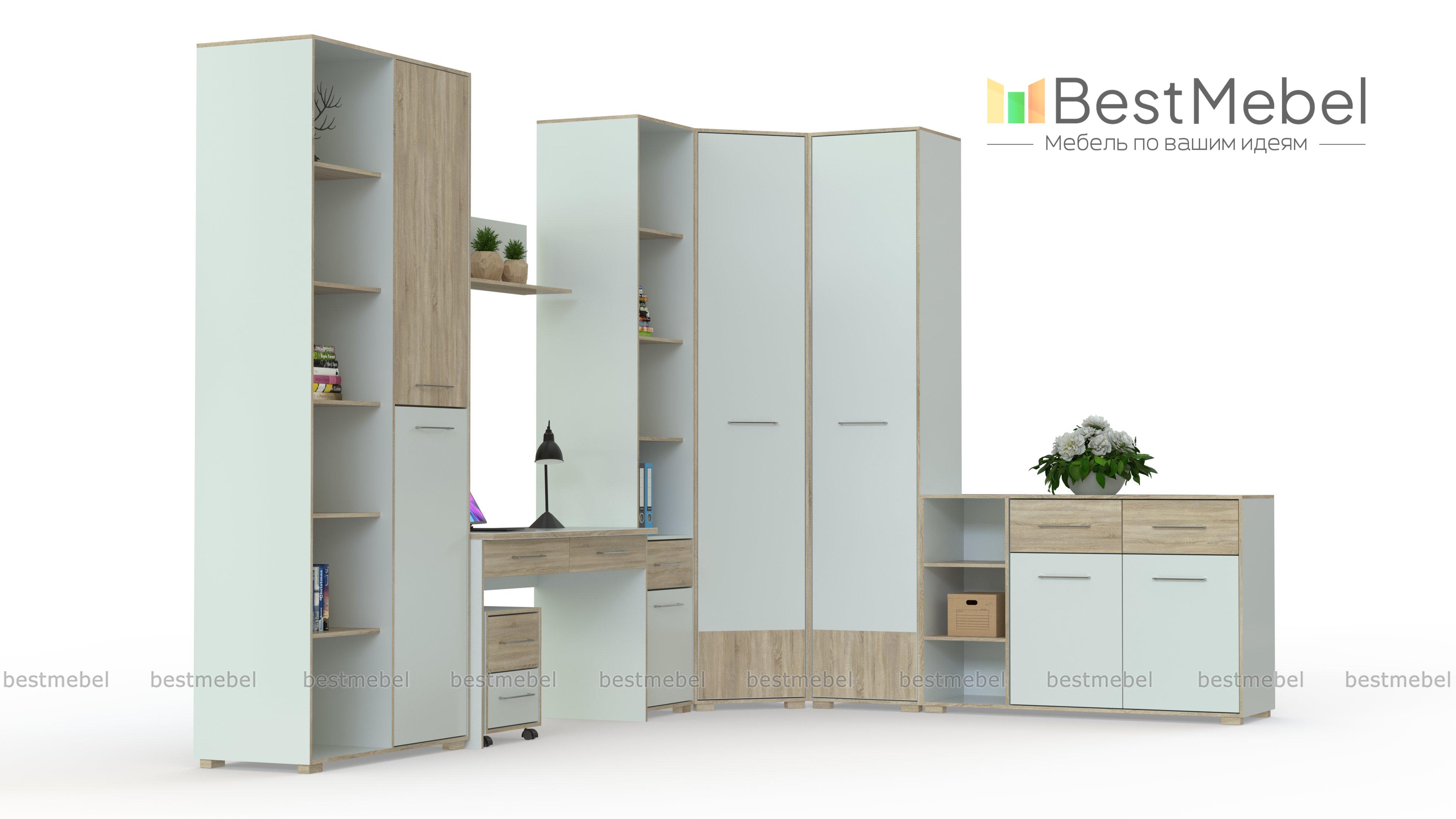 Угловая стенка со столом Нью-2 BMS - Фото