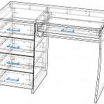 Чертеж Письменный стол Сури 6 BMS