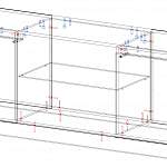 Чертеж Тумба под ТВ RTV Front Блеск BMS