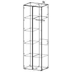 Распашной шкаф Bauhaus 8-2 BMS(Белье - Платье с полкой (2))