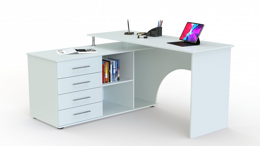 Письменный угловой стол с ящиками КСТ-109Л BMS - Фото