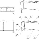 ЭСКИЗ Стол письменный Алекс Alex 1 (1080х760х380)