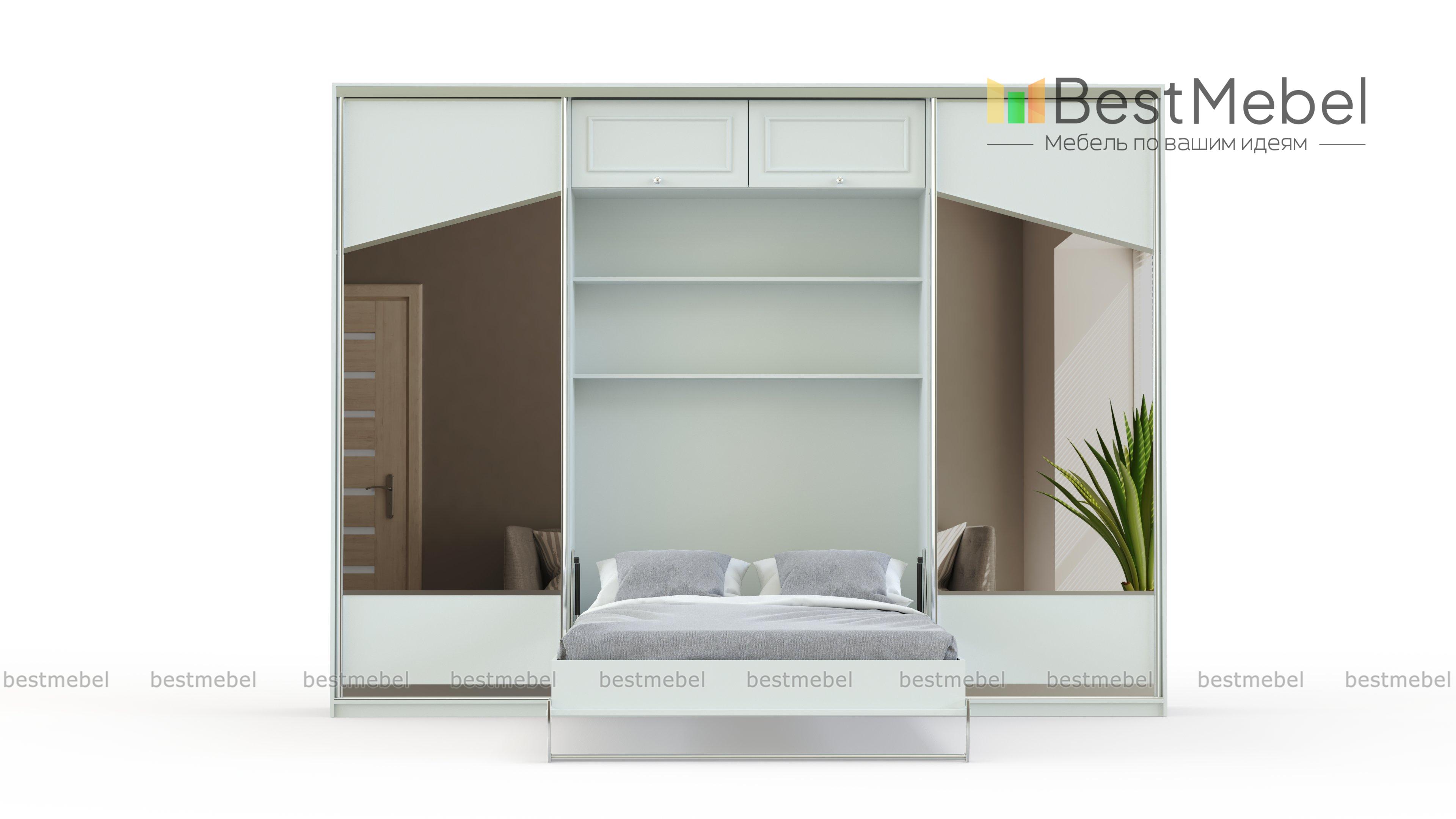 Шкаф-кровать трансформер Хлоя 14 BMS - Фото