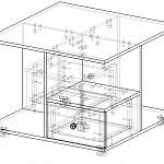 Чертеж Стол журнальный Форт-4 BMS