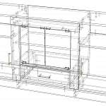 Чертеж Тумба под телевизор Виста-11 BMS