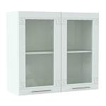 Шкаф навесной 2 двери со стеклом Греция BMS - Фото 3