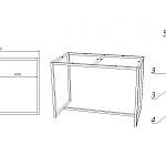 Схема сборки Стол кухонный Юник 2 BMS