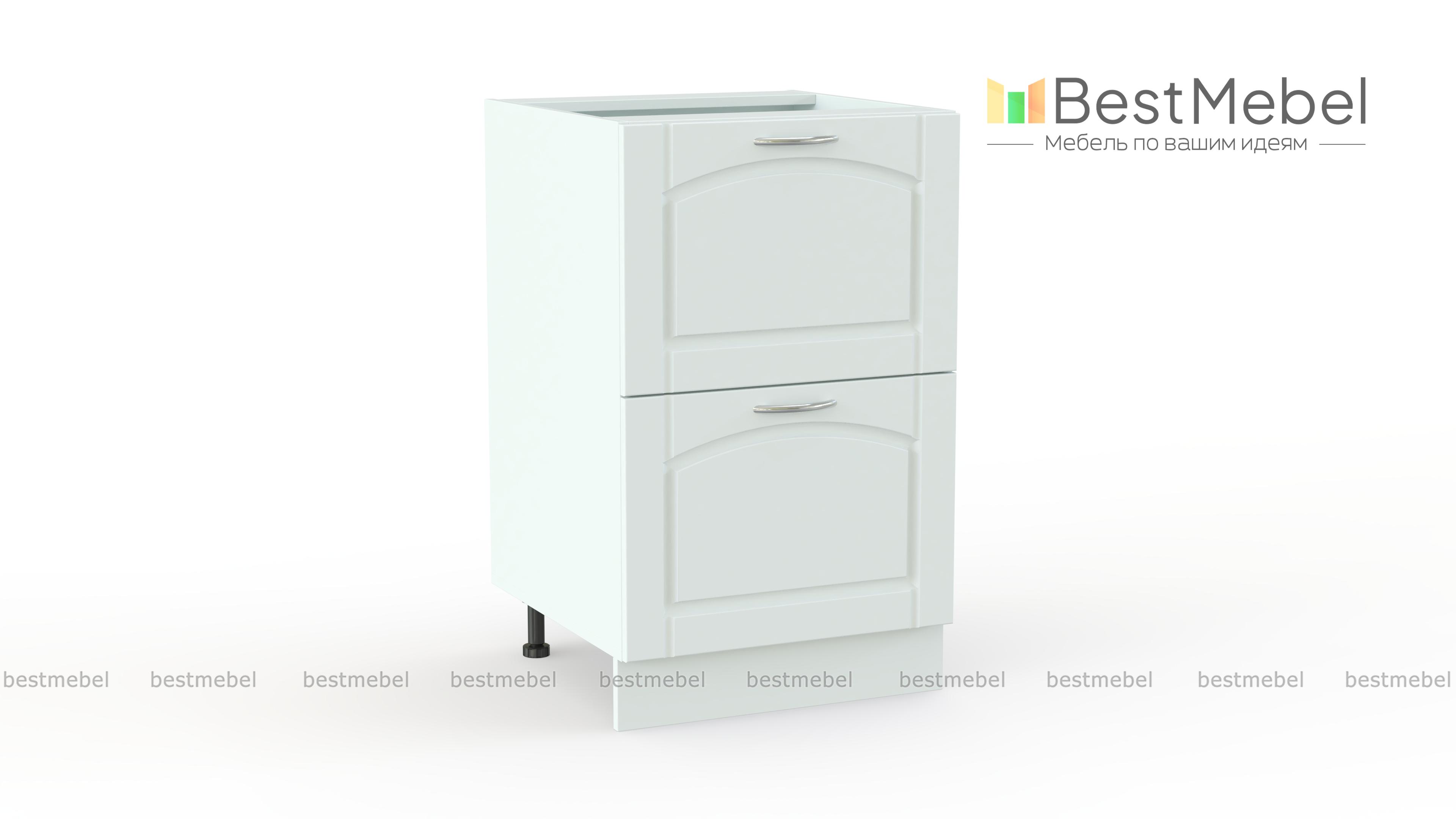 Стол с 2-мя ящиками Трапеза BMS - Фото