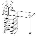 Чертеж Маникюрный стол Софи-2 BMS