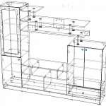 Чертеж Стенка-горка для гостиной Алиса-М BMS