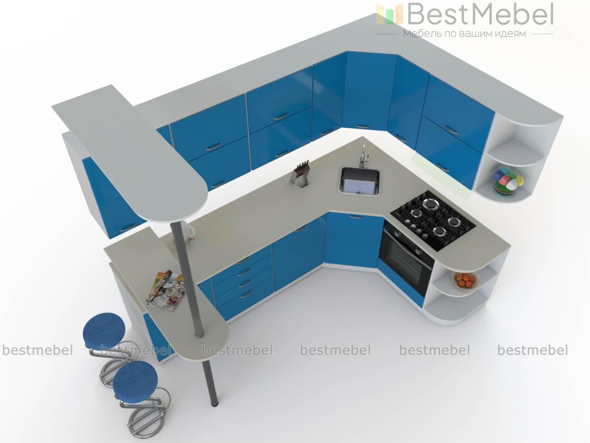 Угловая кухня с барной стойкой Виола 3 BMS - Фото