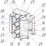 Схема сборки Комод радиусный Этюд 2 BMS