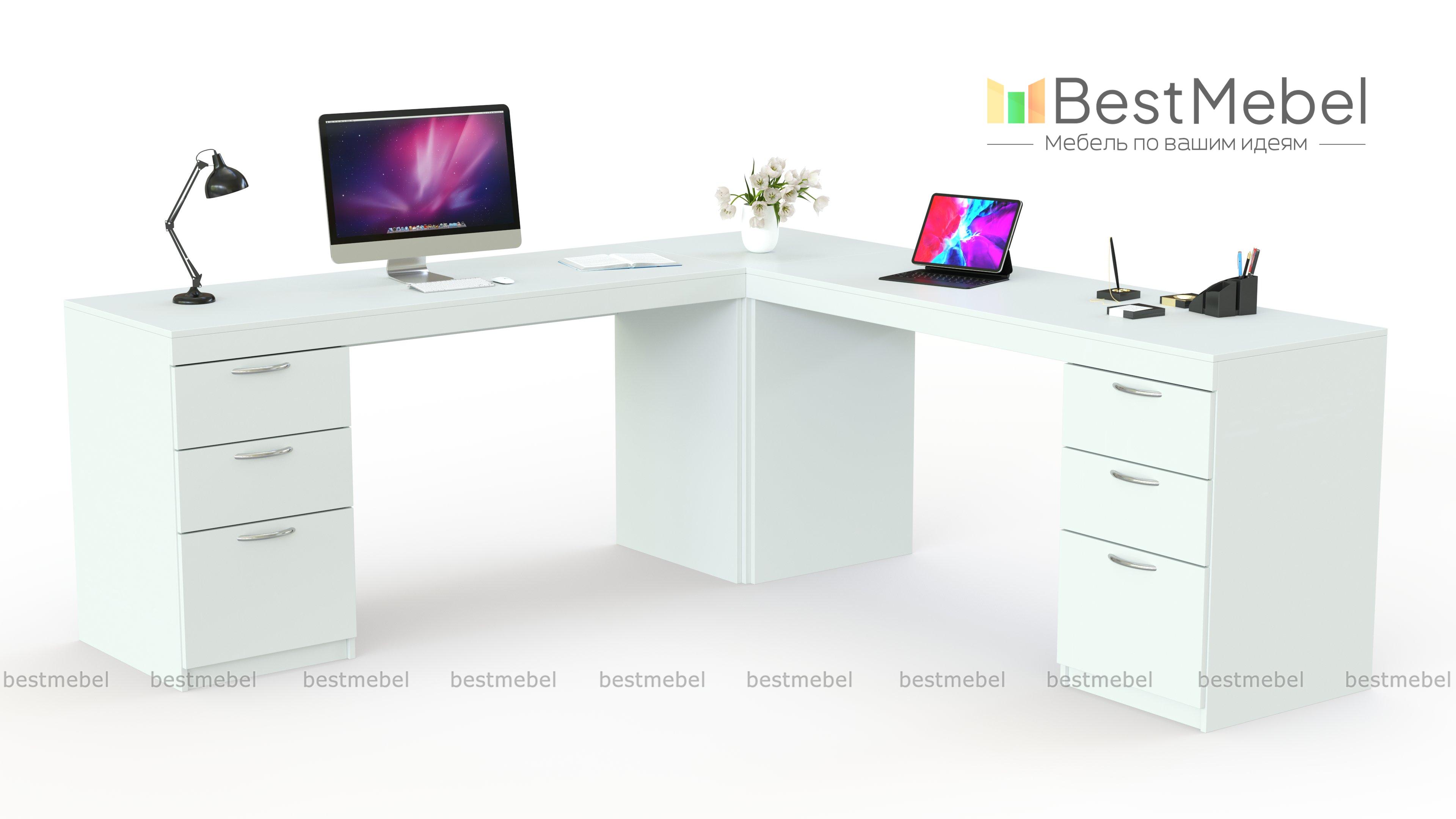 Письменный стол для двоих Вента 78 BMS - Фото
