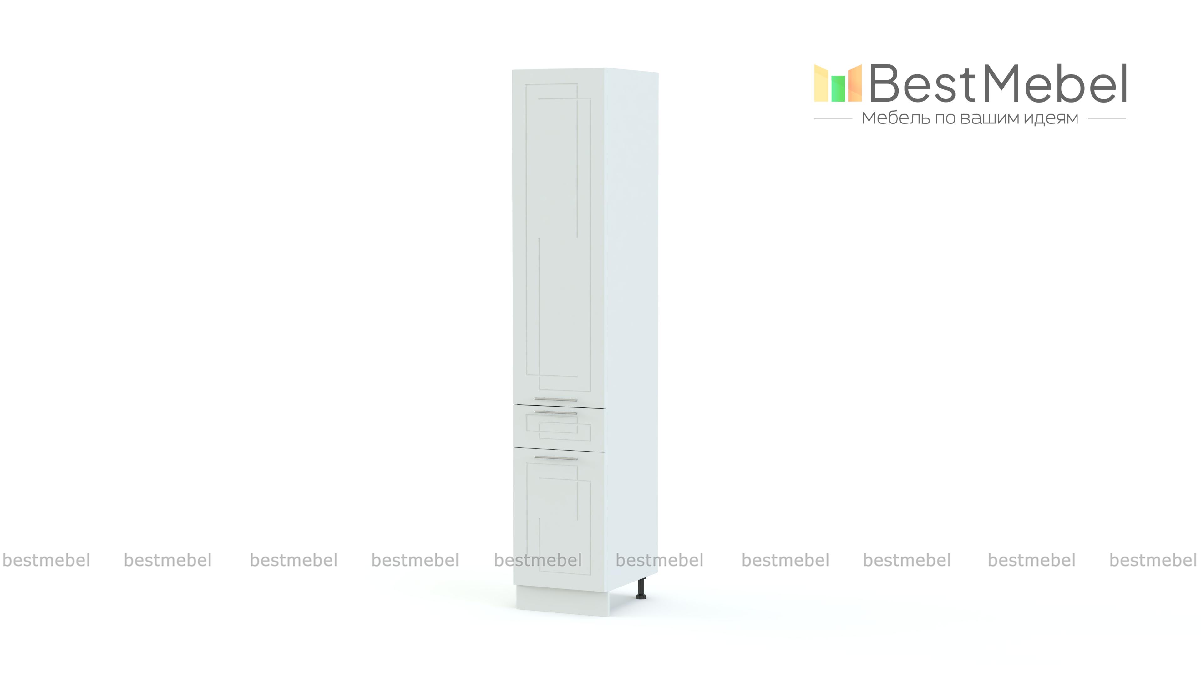 Шкаф пенал с дверцами и 1-м ящиком Мега BMS - Фото