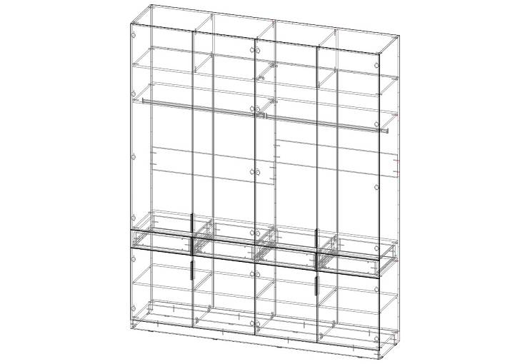 Шкаф распашной, Фьорд 6 (2200х2700х500)