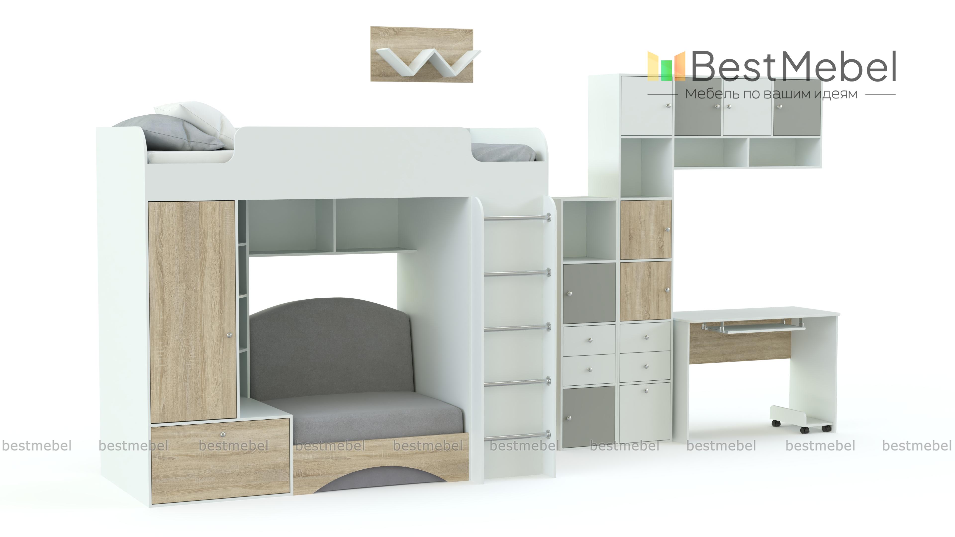 Детская мебель Тетрис-1 модульная BMS - Фото