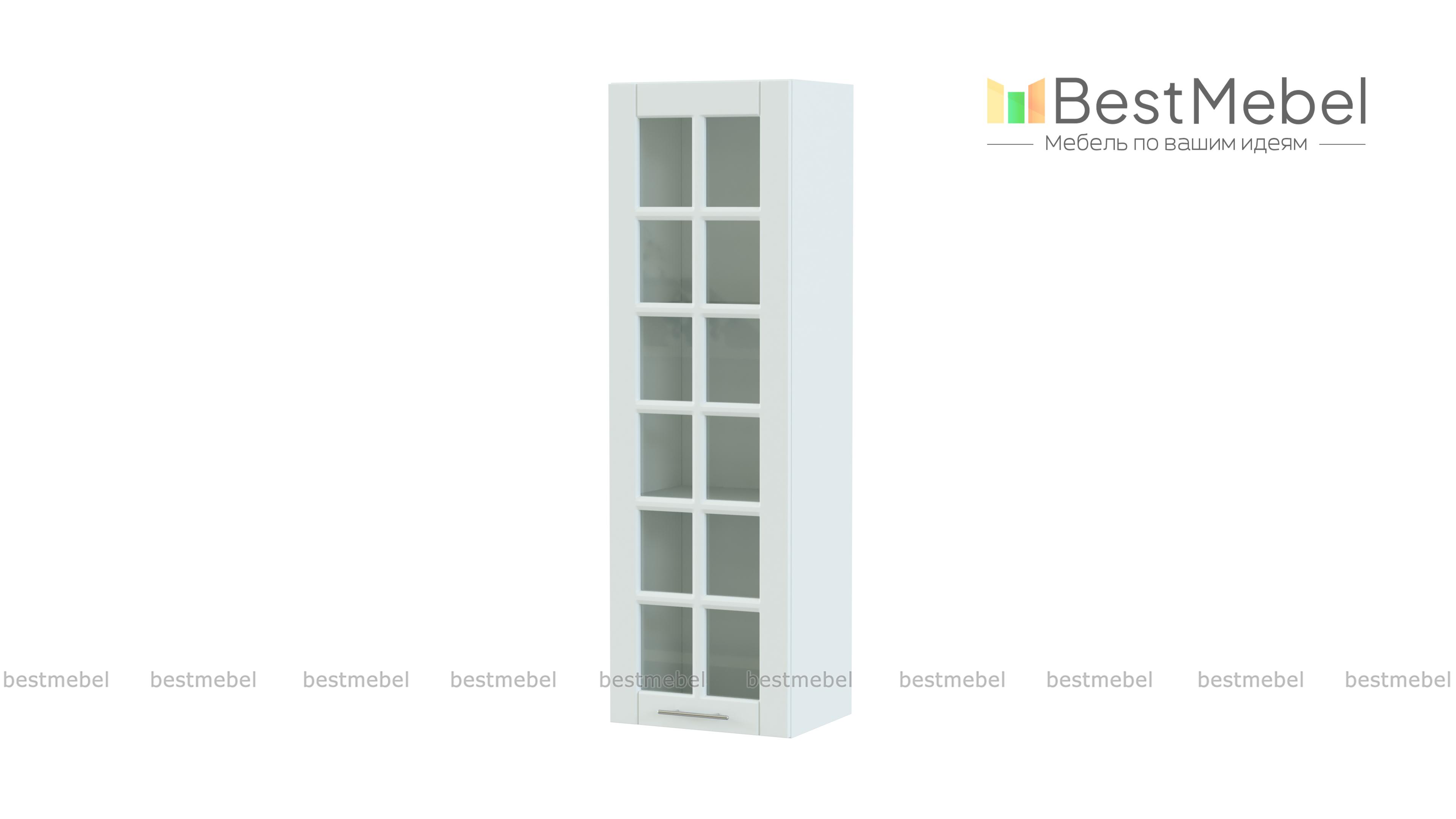 Полупенал навесной 1 дверь со стеклом Палермо BMS - Фото