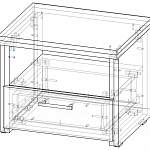 Чертеж Тумба прикроватная Рамона BMS