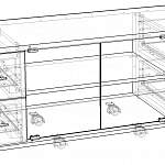 Чертеж ТВ тумба ВТ 1039 BMS