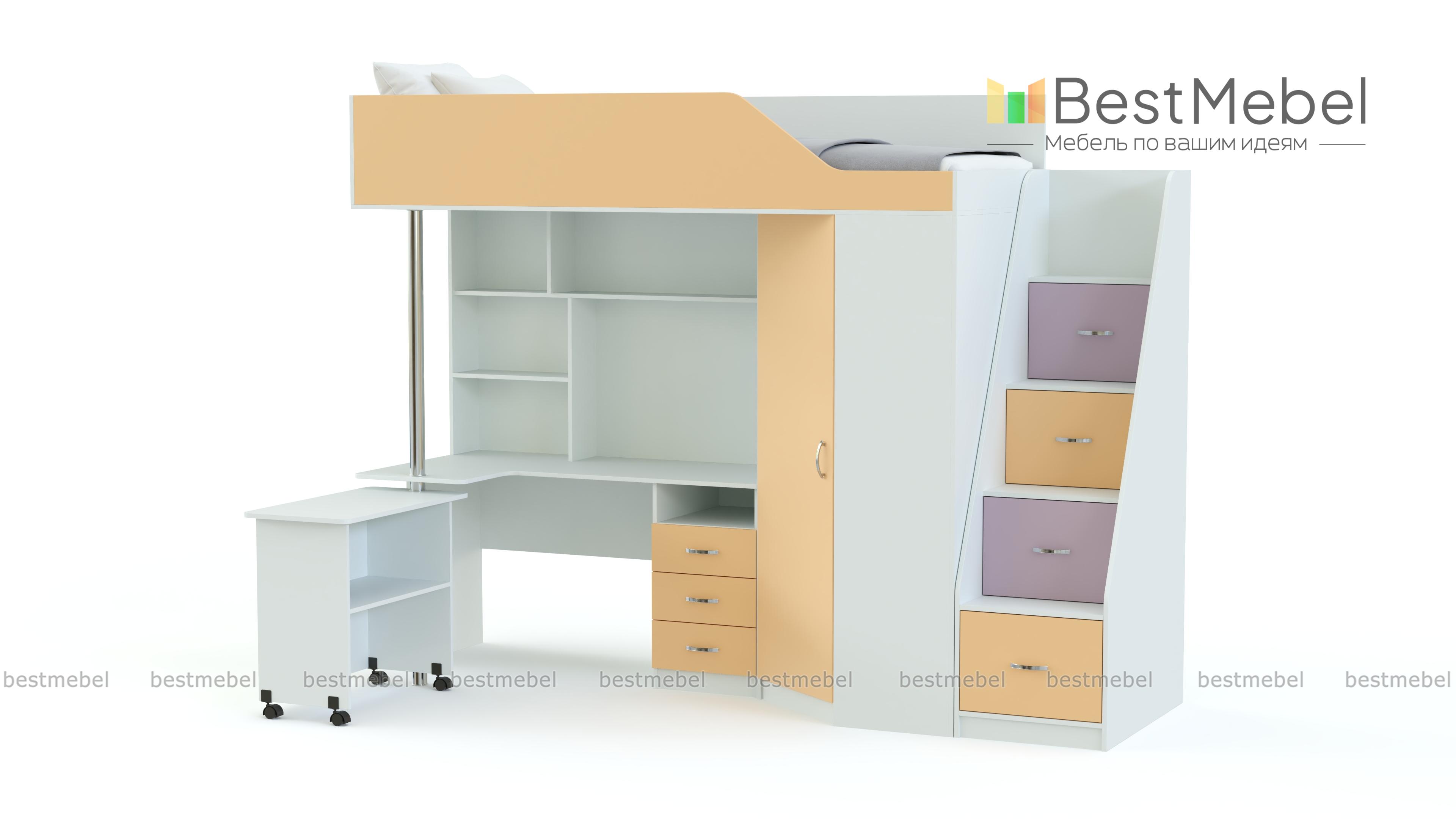 Детская кровать чердак Мерабель 1 BMS - Фото