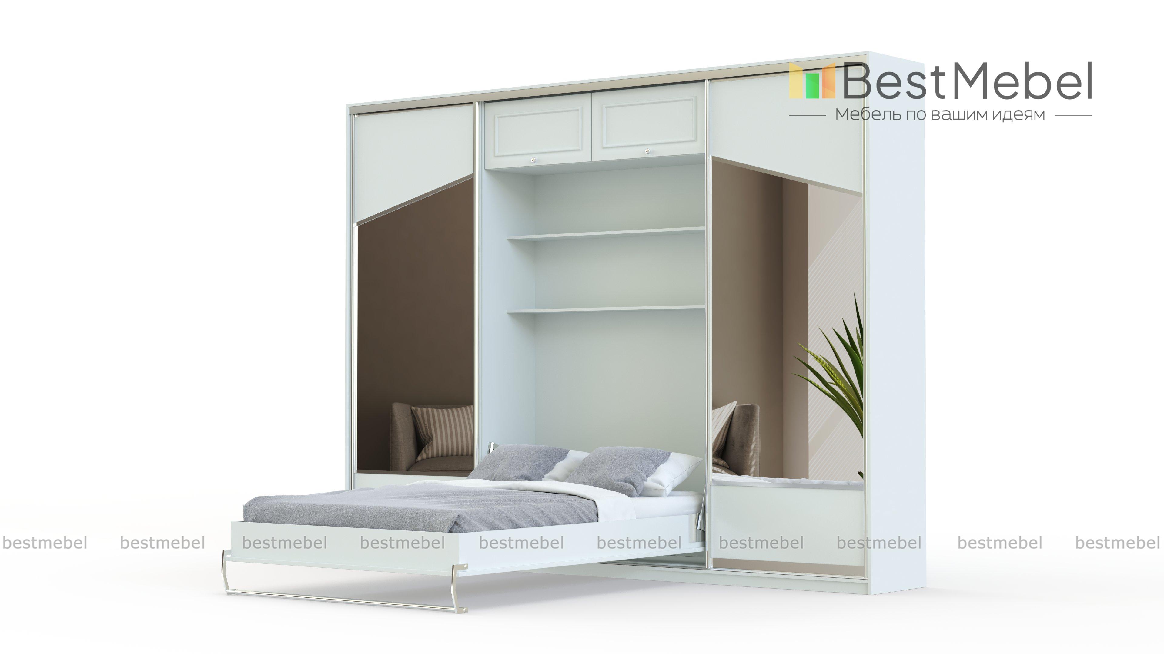 Шкаф-кровать трансформер Хлоя 14 BMS - Фото