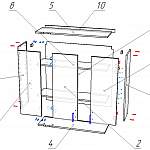 Схема сборки Шкаф верхний угловой приставной Гренада BMS