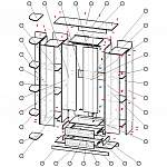 Схема сборки Шкаф 3D-4 глянец BMS