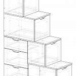 Чертеж Лестница для кровати Луч BMS