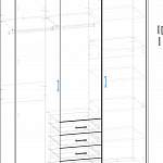 Чертеж Распашной шкаф Мишель 1 BMS